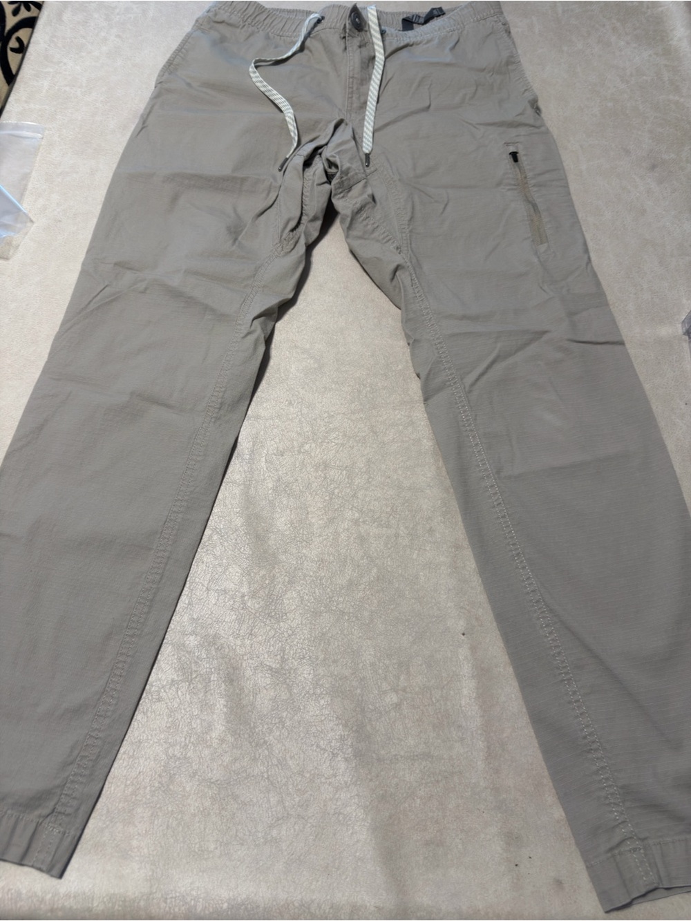 Vuori Women's Tan Pants with Drawstring. Size Medium